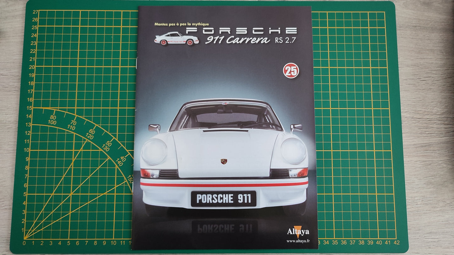 Fascicule seul sans pièce n°25 pièce détachée Porsche 911 Carrera RS 2.7 1/8 1/8ème Altaya #B37