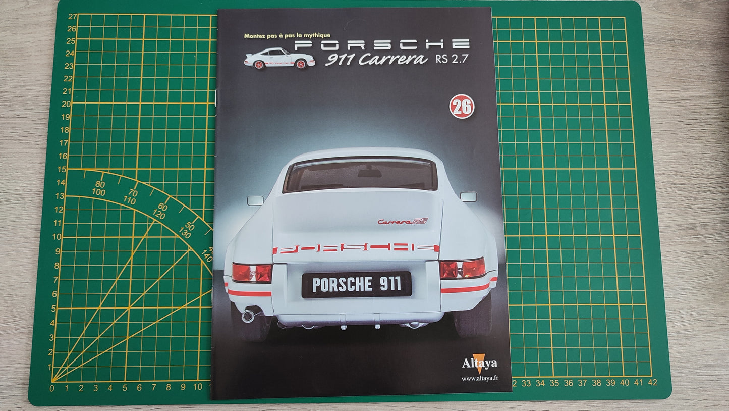 Fascicule seul sans pièce n°26 pièce détachée Porsche 911 Carrera RS 2.7 1/8 1/8ème Altaya #B37