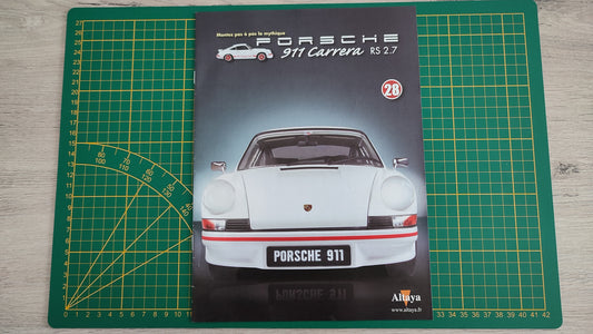 Fascicule seul sans pièce n°28 pièce détachée Porsche 911 Carrera RS 2.7 1/8 1/8ème Altaya #B37