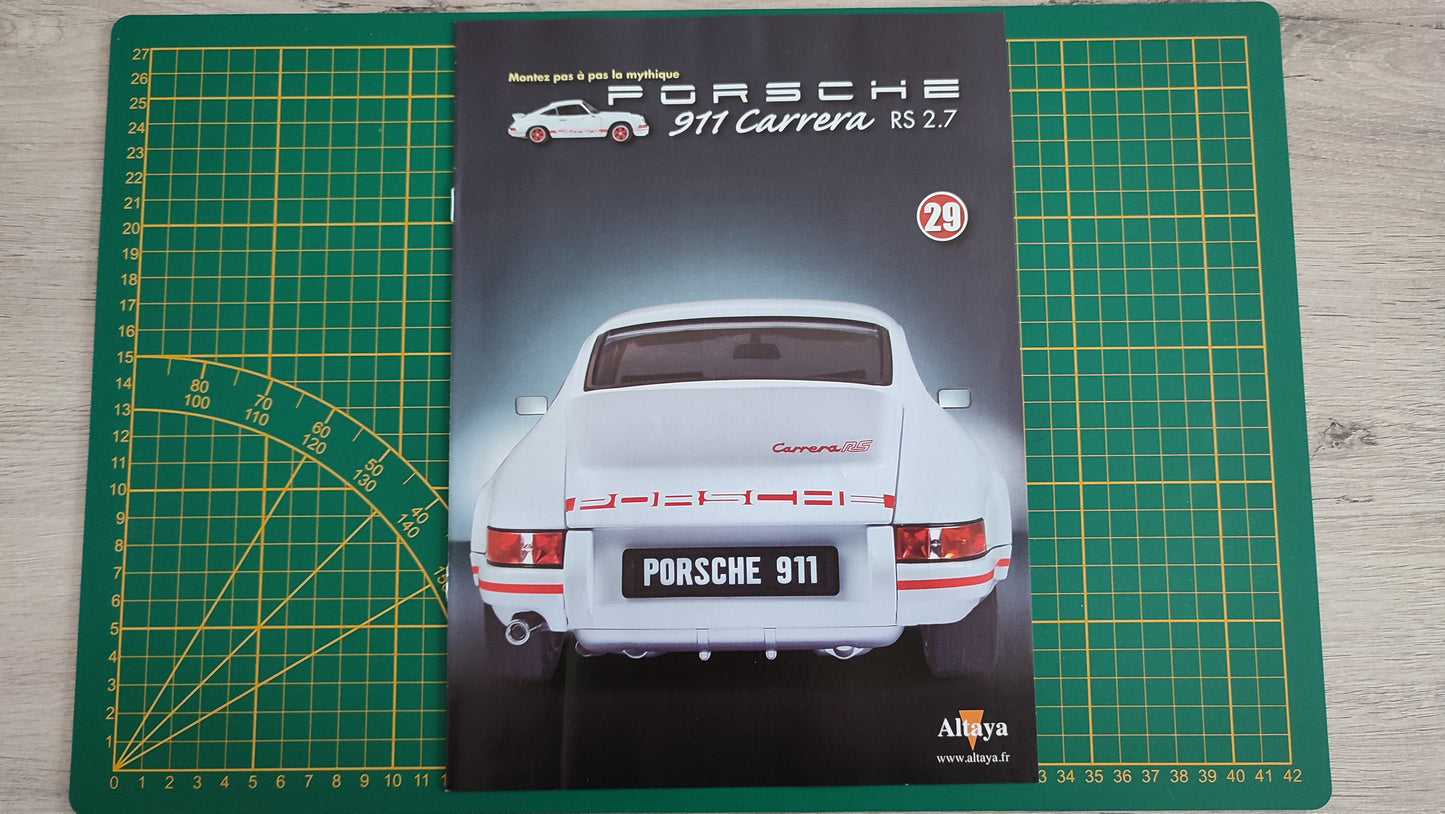 Fascicule seul sans pièce n°29 pièce détachée Porsche 911 Carrera RS 2.7 1/8 1/8ème Altaya #B37