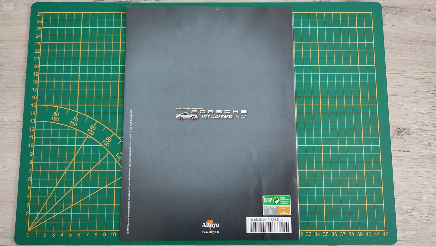 Fascicule seul sans pièce n°29 pièce détachée Porsche 911 Carrera RS 2.7 1/8 1/8ème Altaya #B37