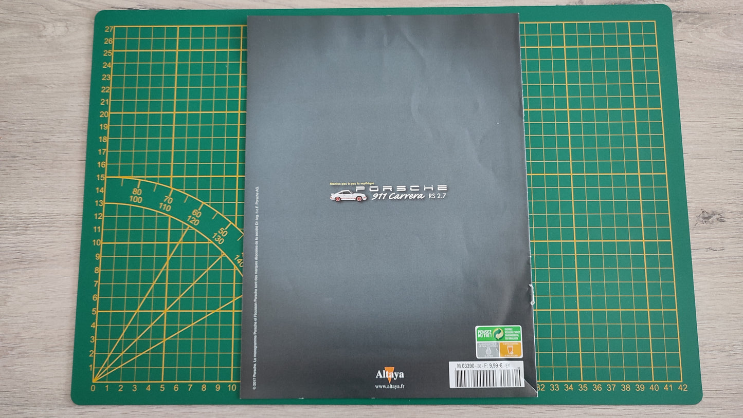 Fascicule seul sans pièce n°30 pièce détachée Porsche 911 Carrera RS 2.7 1/8 1/8ème Altaya #B37