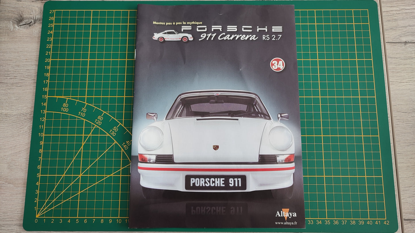 Fascicule seul sans pièce n°34 pièce détachée Porsche 911 Carrera RS 2.7 1/8 1/8ème Altaya #B37