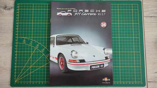 Fascicule seul sans pièce n°36 pièce détachée Porsche 911 Carrera RS 2.7 1/8 1/8ème Altaya #B37