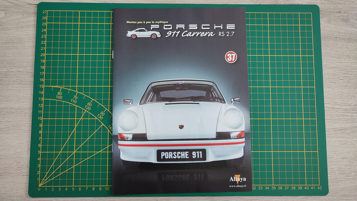 Fascicule seul sans pièce n°37 pièce détachée Porsche 911 Carrera RS 2.7 1/8 1/8ème Altaya #B37