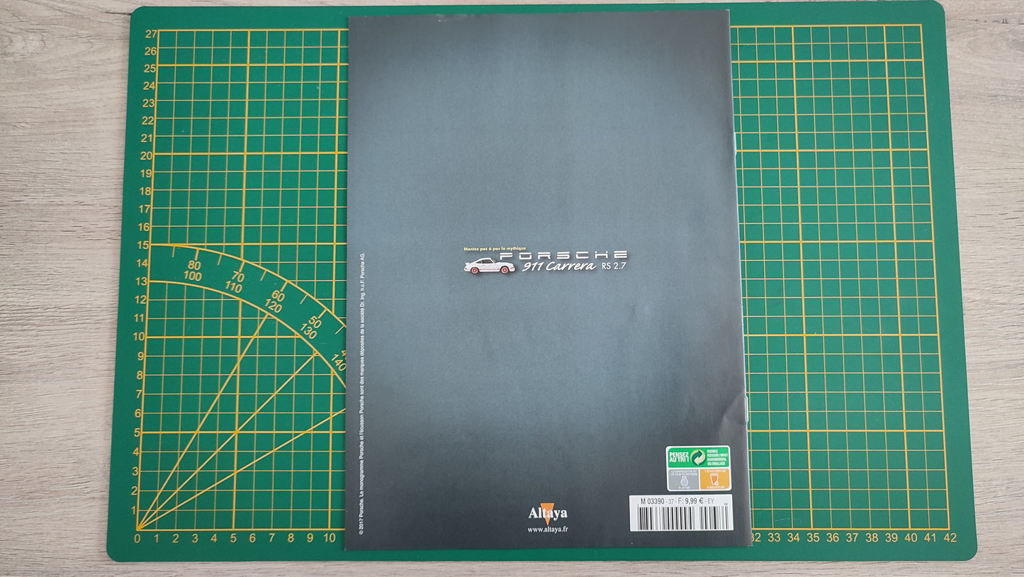 Fascicule seul sans pièce n°37 pièce détachée Porsche 911 Carrera RS 2.7 1/8 1/8ème Altaya #B37