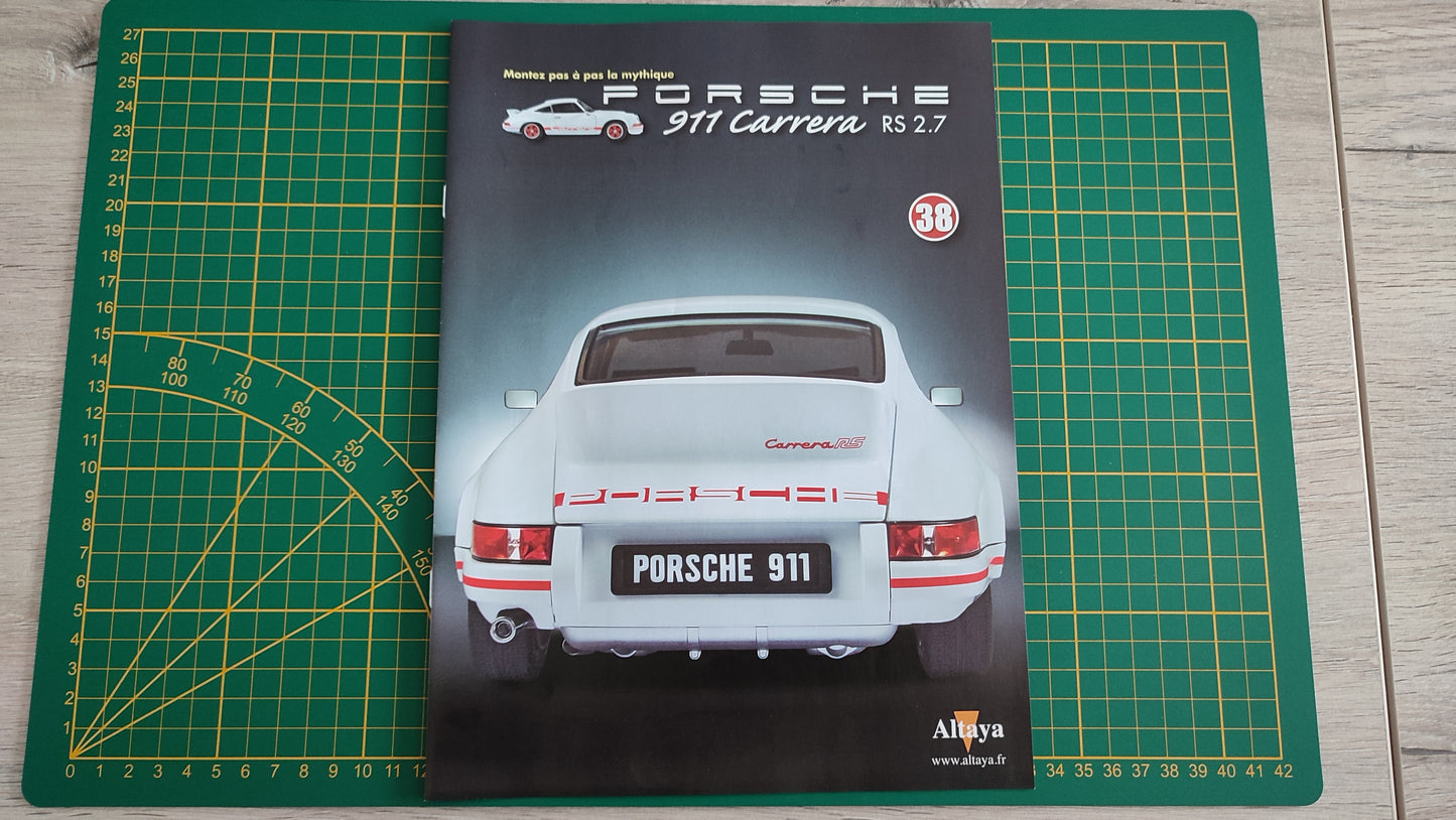 Fascicule seul sans pièce n°38 pièce détachée Porsche 911 Carrera RS 2.7 1/8 1/8ème Altaya #B37