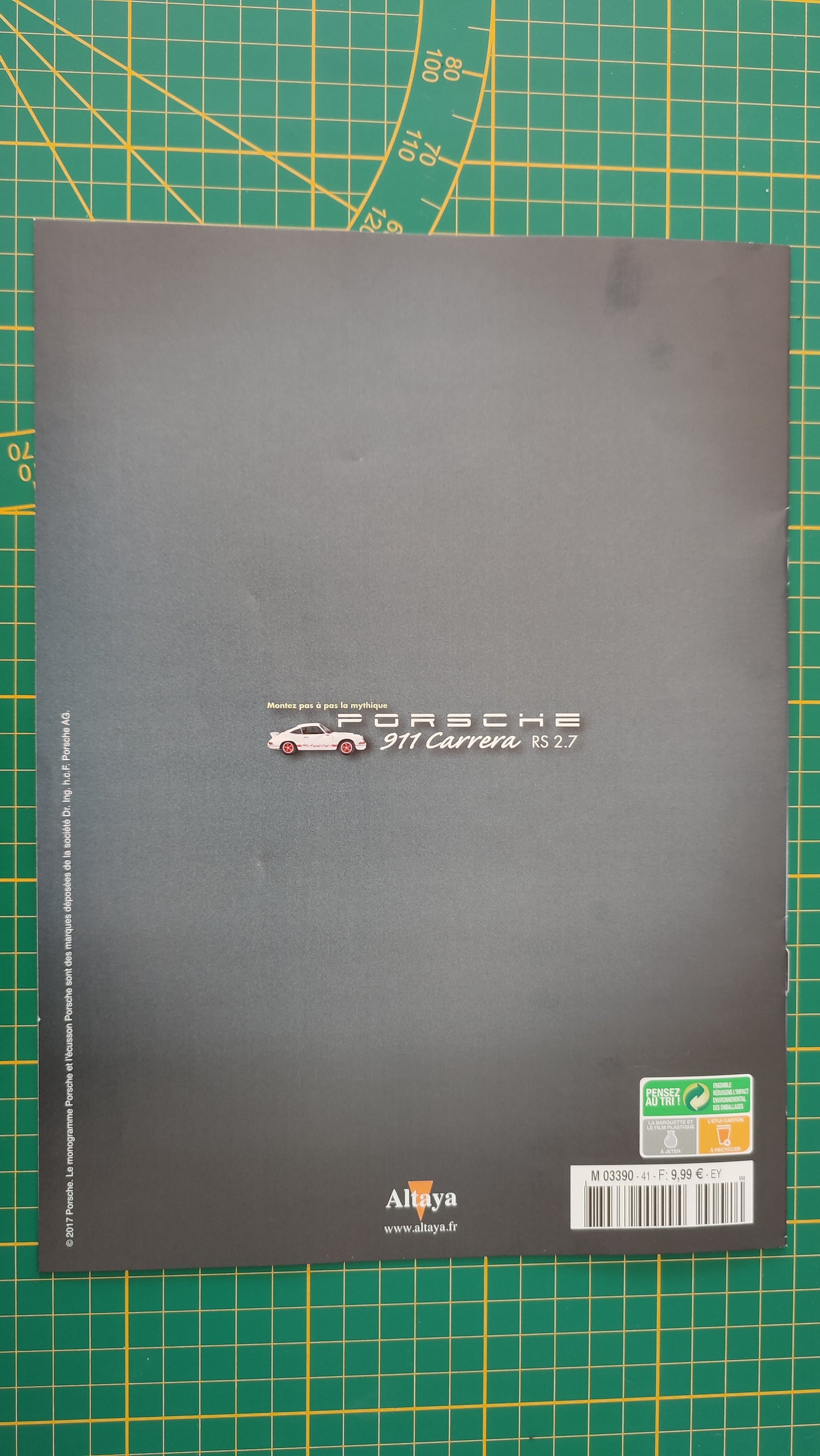 Fascicule seul sans pièce n°41 pièce détachée Porsche 911 Carrera RS 2.7 1/8 1/8ème Altaya #B37
