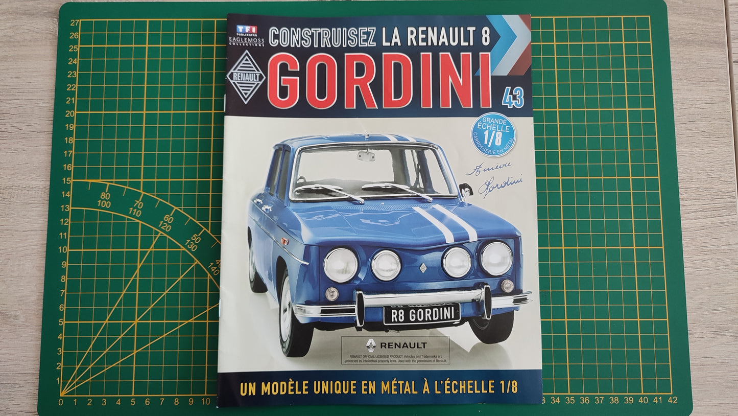 Fascicule seul sans pièce n°43 pièce détachée Renault R8 Gordini 1/8 1/8ème Eaglemoss Collections #A67