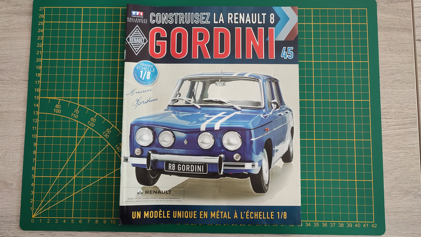 Fascicule seul sans pièce n°45 pièce détachée Renault R8 Gordini 1/8 1/8ème Eaglemoss Collections #A67