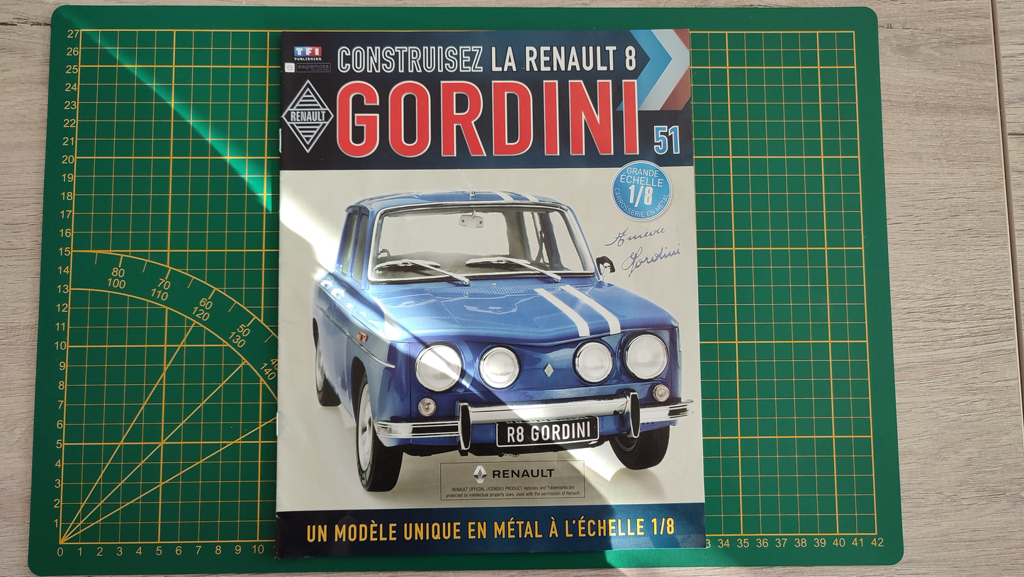 Fascicule seul sans pièce n°51 pièce détachée Renault R8 Gordini 1/8 1/8ème Eaglemoss Collections #A67