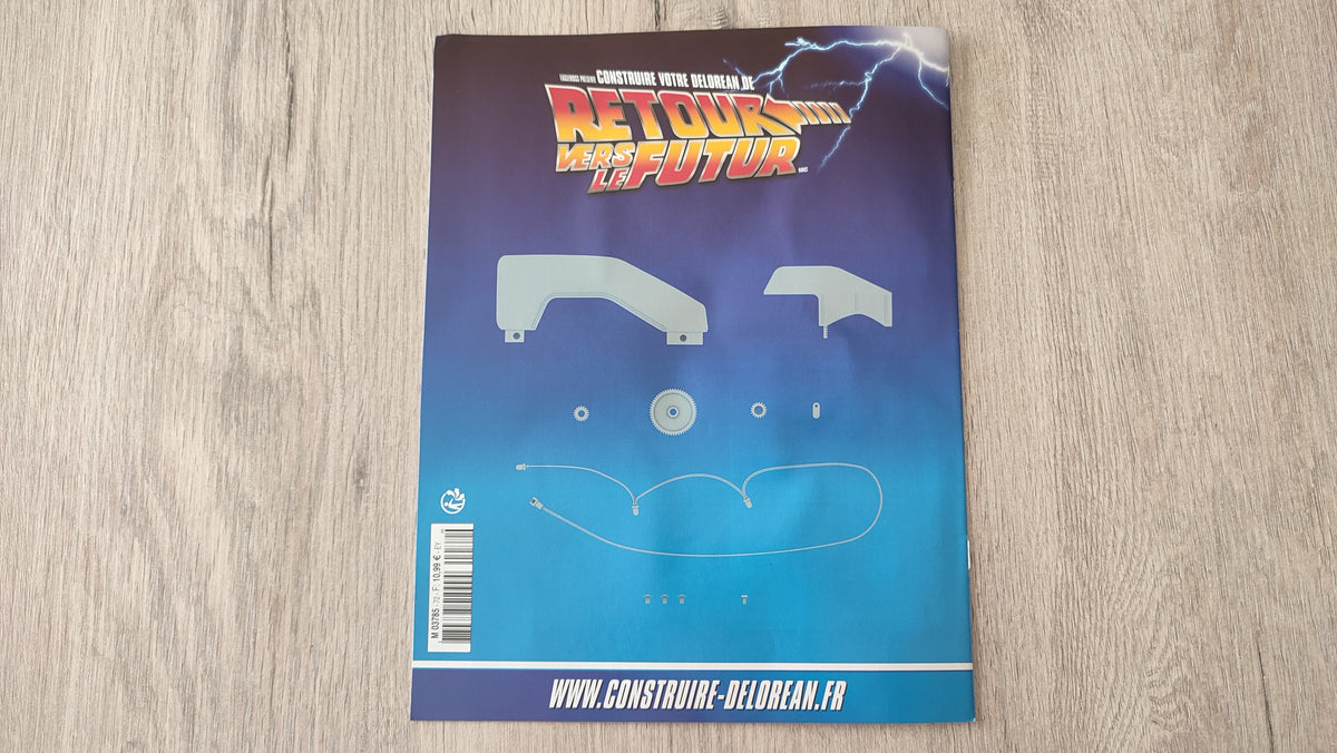 Fascicule seul sans pièce n°72 pièce détachée DeLorean Retour vers le Futur Eaglemoss 1/8 #E76