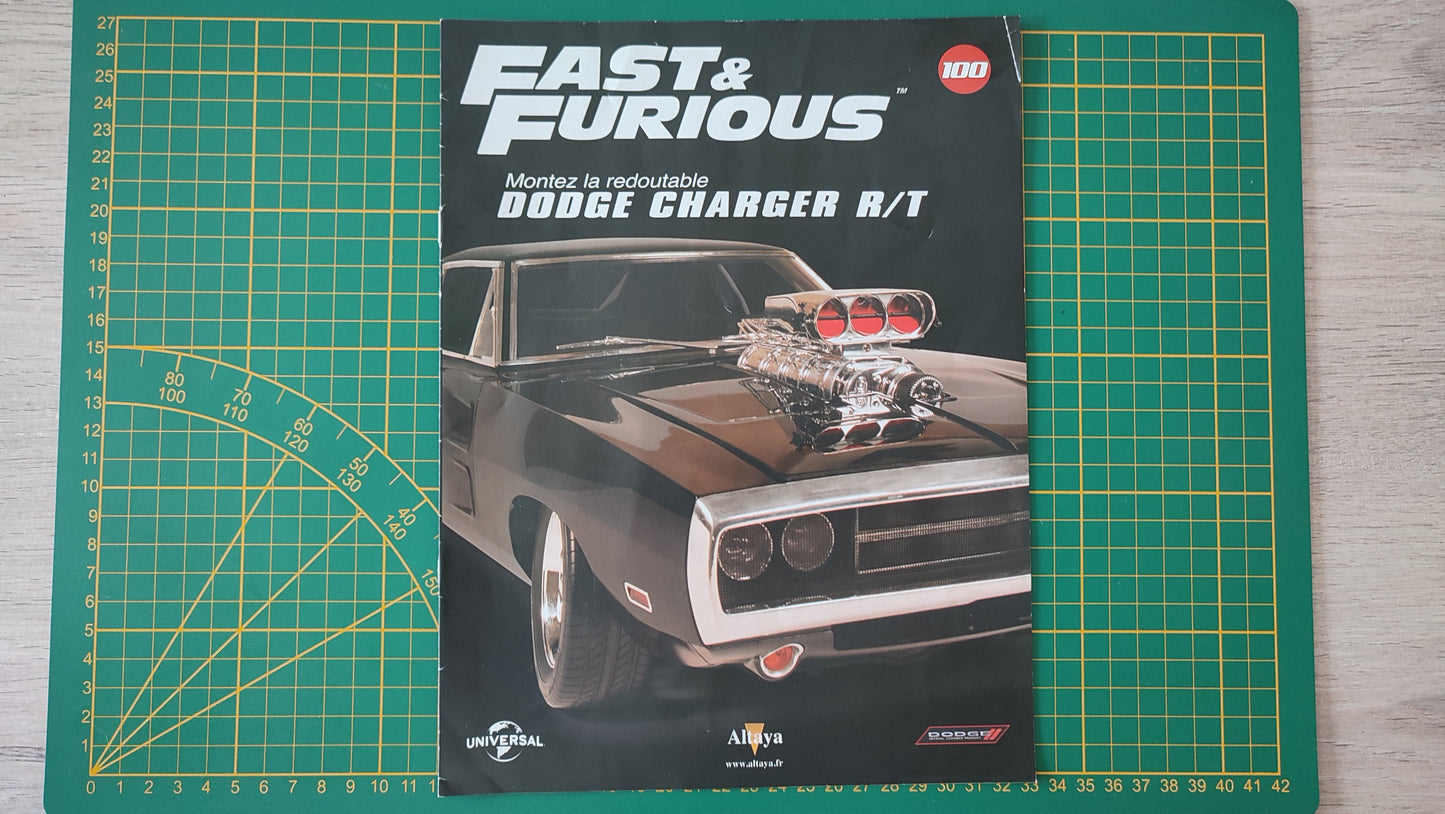Fascicule seul sans pièce numéro 100 n°100 Dodge Charger R/T Fast & Furious 1/8 1/8e 1/8ème Altaya #E05