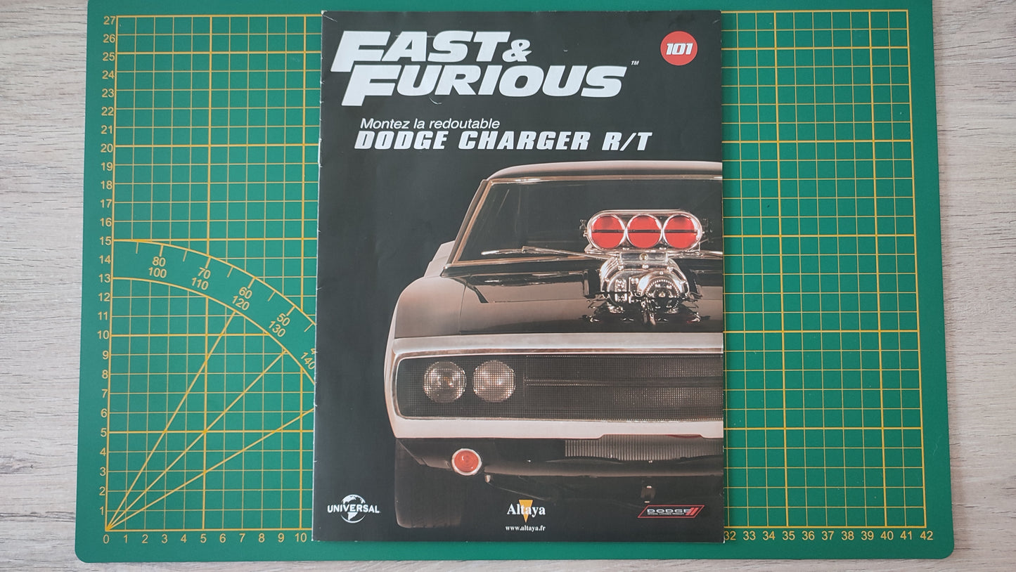 Fascicule seul sans pièce numéro 101 n°101 Dodge Charger R/T Fast & Furious 1/8 1/8e 1/8ème Altaya #E05