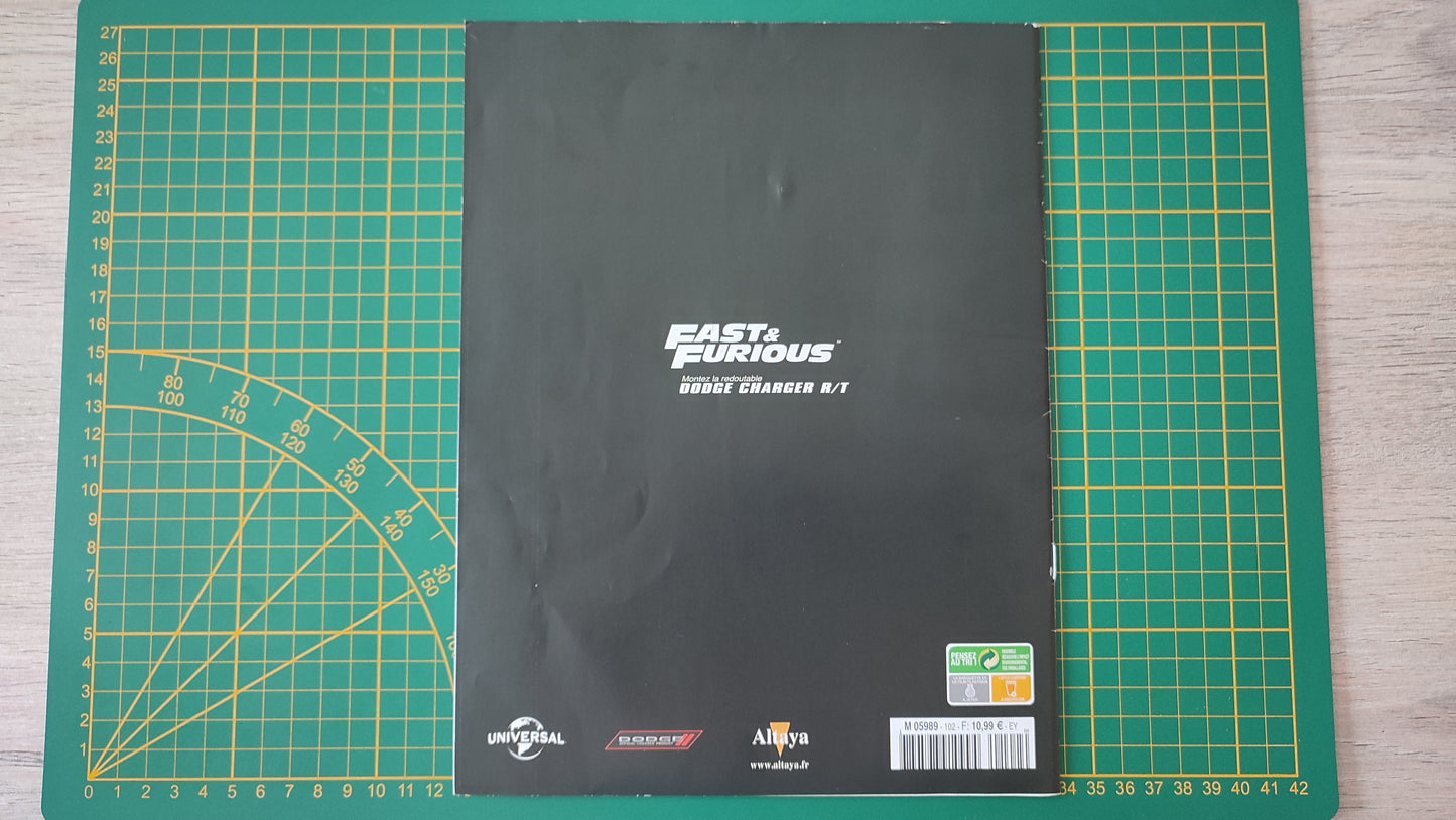 Fascicule seul sans pièce numéro 102 n°102 Dodge Charger R/T Fast & Furious 1/8 1/8e 1/8ème Altaya #E05