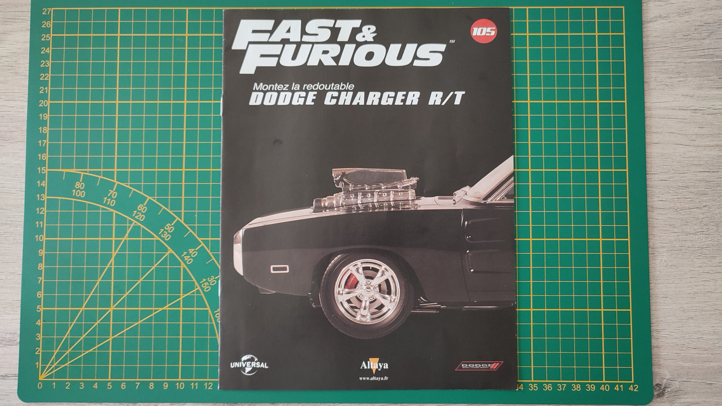 Fascicule seul sans pièce numéro 105 n°105 Dodge Charger R/T Fast & Furious 1/8 1/8e 1/8ème Altaya #E05
