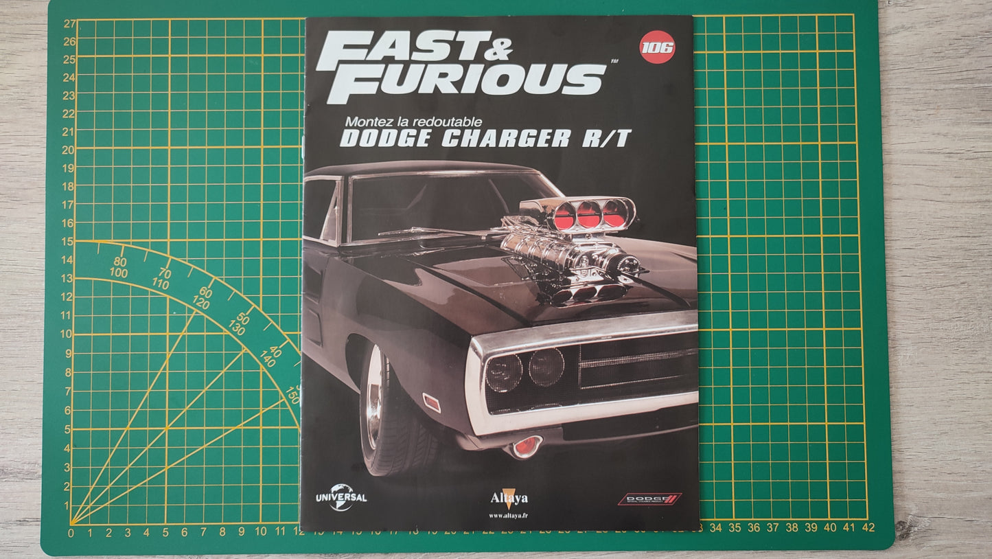 Fascicule seul sans pièce numéro 106 n°106 Dodge Charger R/T Fast & Furious 1/8 1/8e 1/8ème Altaya #E05