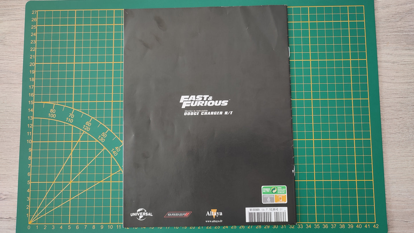 Fascicule seul sans pièce numéro 109 n°109 Dodge Charger R/T Fast & Furious 1/8 1/8e 1/8ème Altaya #E05
