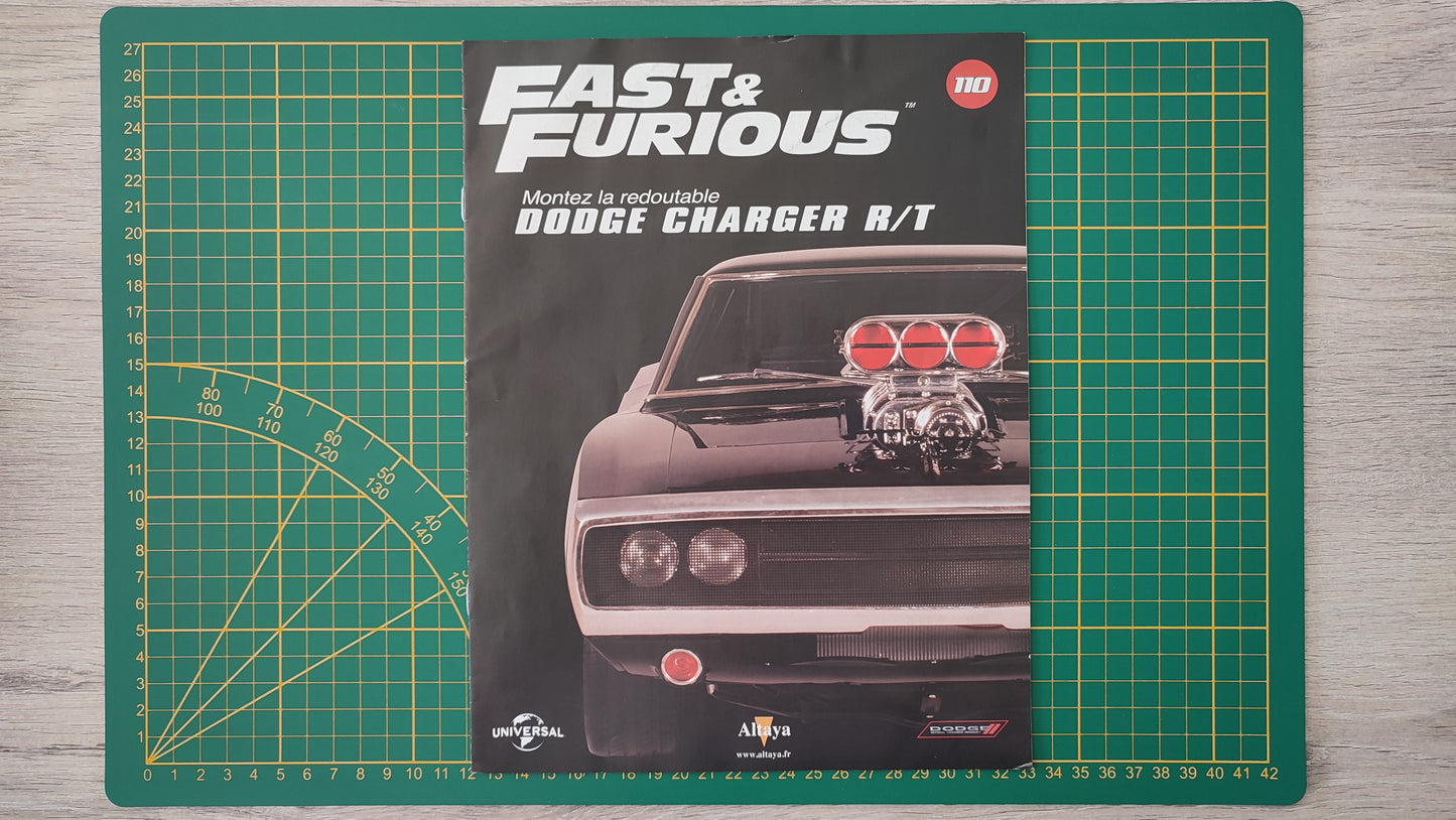 Fascicule seul sans pièce numéro 110 n°110 Dodge Charger R/T Fast & Furious 1/8 1/8e 1/8ème Altaya #E05