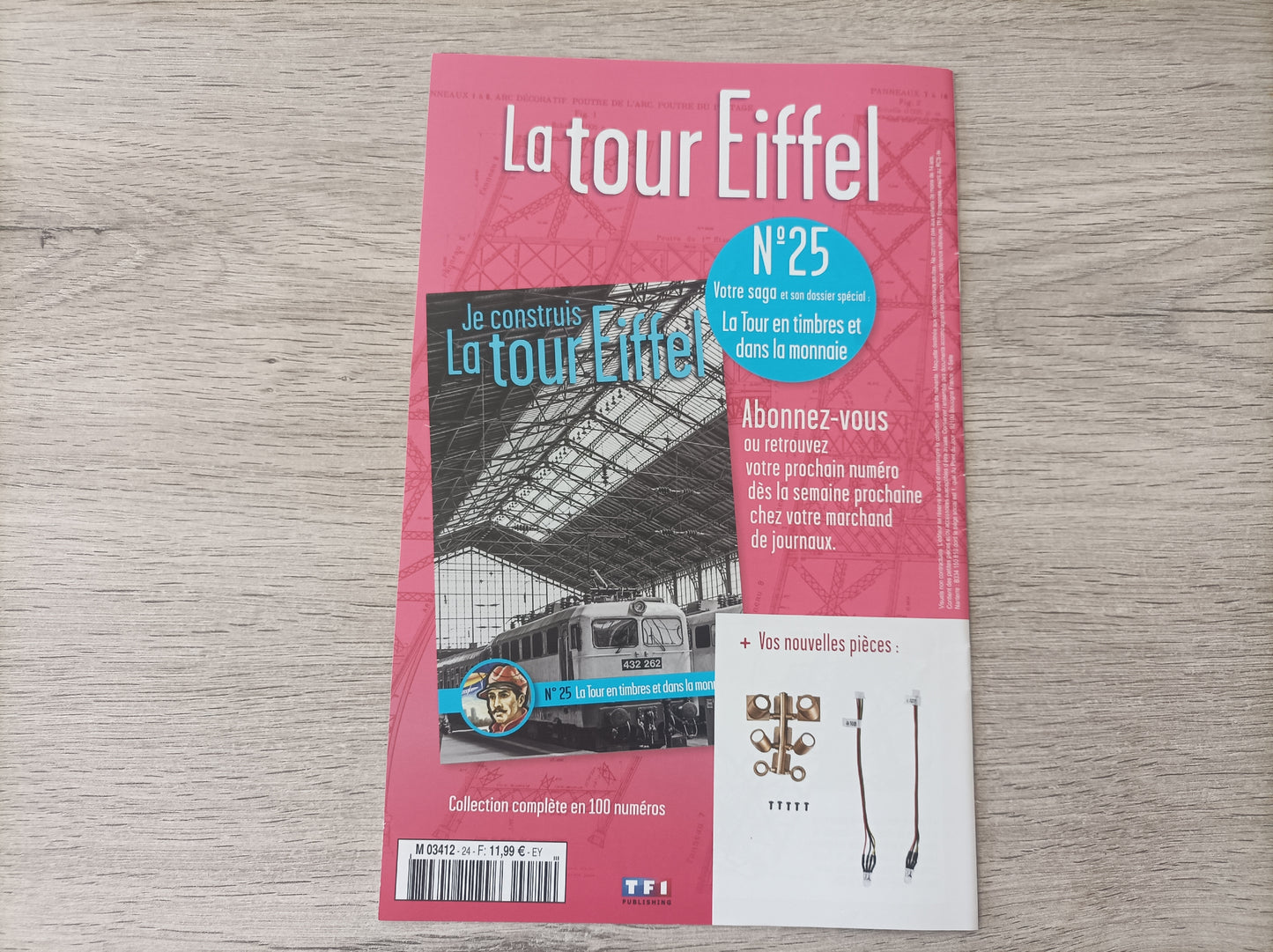 Fascicule seul sans pièce numéro 24 n°24 Je construis la tour Eiffel 1/8 1/8e 1/8ème édition TF1
