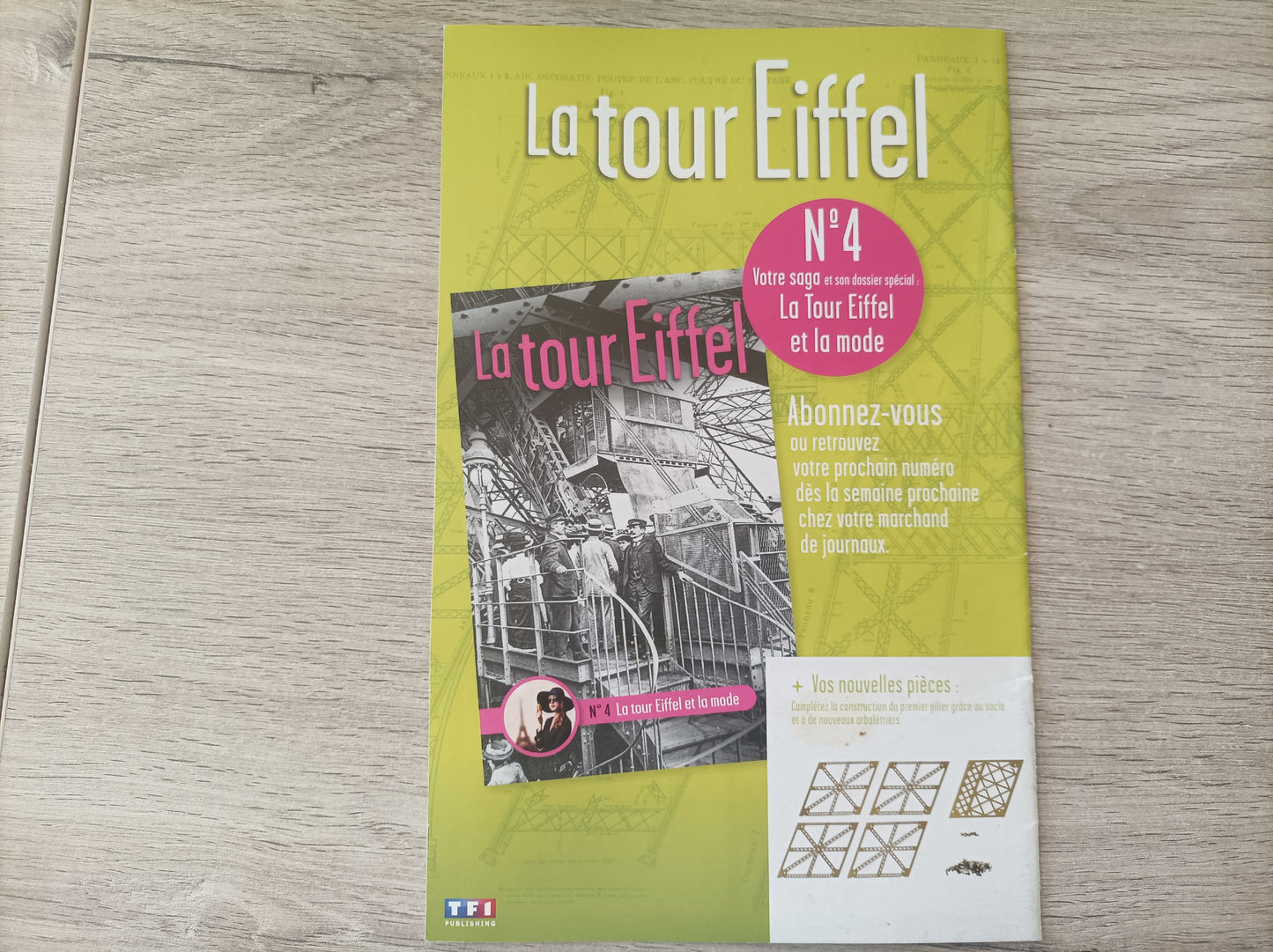 Fascicule seul sans pièce numéro 3 n°3 Je construis la tour Eiffel 1/8 1/8e 1/8ème édition TF1