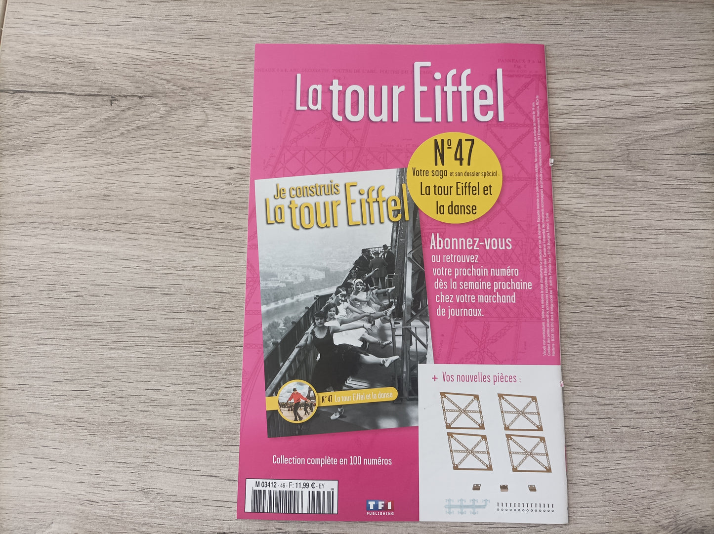 Fascicule seul sans pièce numéro 46 n°46 Je construis la tour Eiffel 1/8 1/8e 1/8ème édition TF1