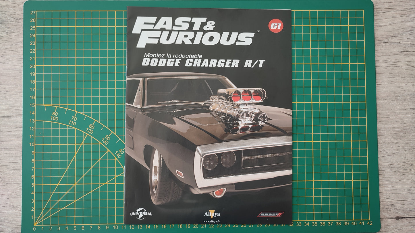 Fascicule seul sans pièce numéro 61 n°61 Dodge Charger R/T Fast & Furious 1/8 1/8e 1/8ème Altaya #E05