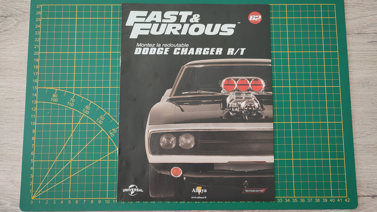 Fascicule seul sans pièce numéro 62 n°62 Dodge Charger R/T Fast & Furious 1/8 1/8e 1/8ème Altaya #E05