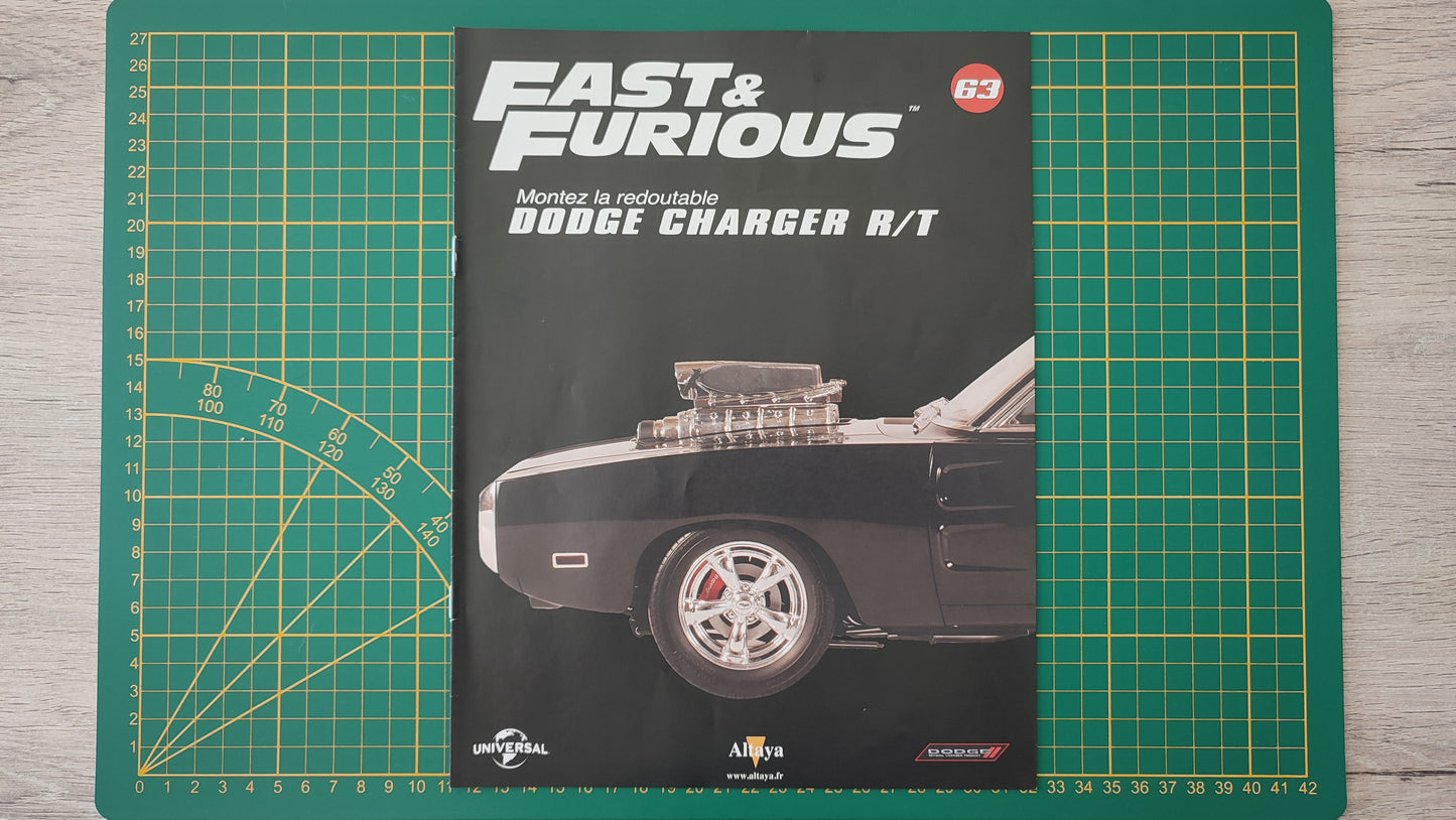 Fascicule seul sans pièce numéro 63 n°63 Dodge Charger R/T Fast & Furious 1/8 1/8e 1/8ème Altaya #E05