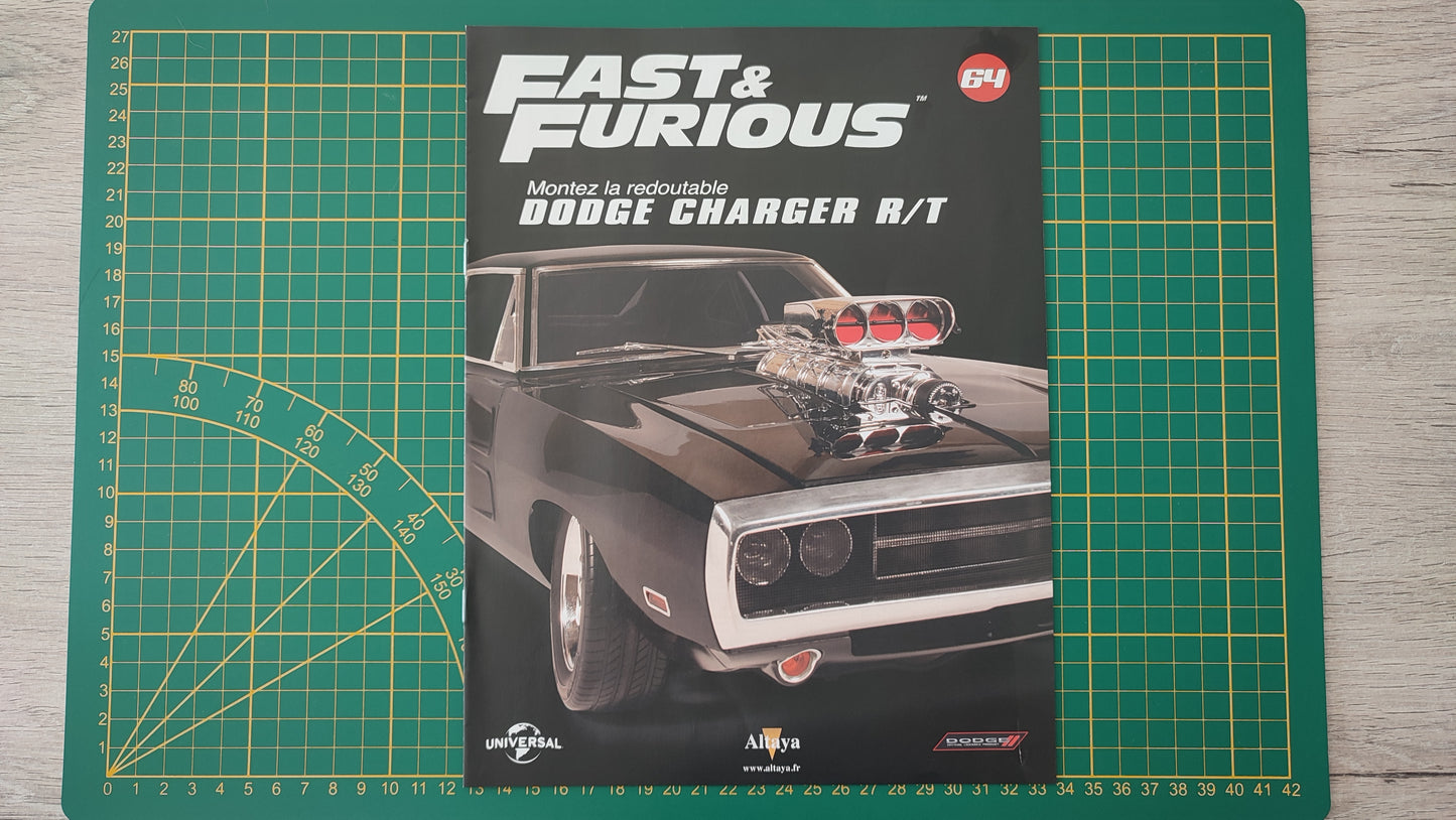 Fascicule seul sans pièce numéro 64 n°64 Dodge Charger R/T Fast & Furious 1/8 1/8e 1/8ème Altaya #E05