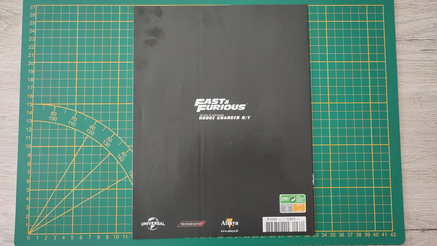 Fascicule seul sans pièce numéro 64 n°64 Dodge Charger R/T Fast & Furious 1/8 1/8e 1/8ème Altaya #E05