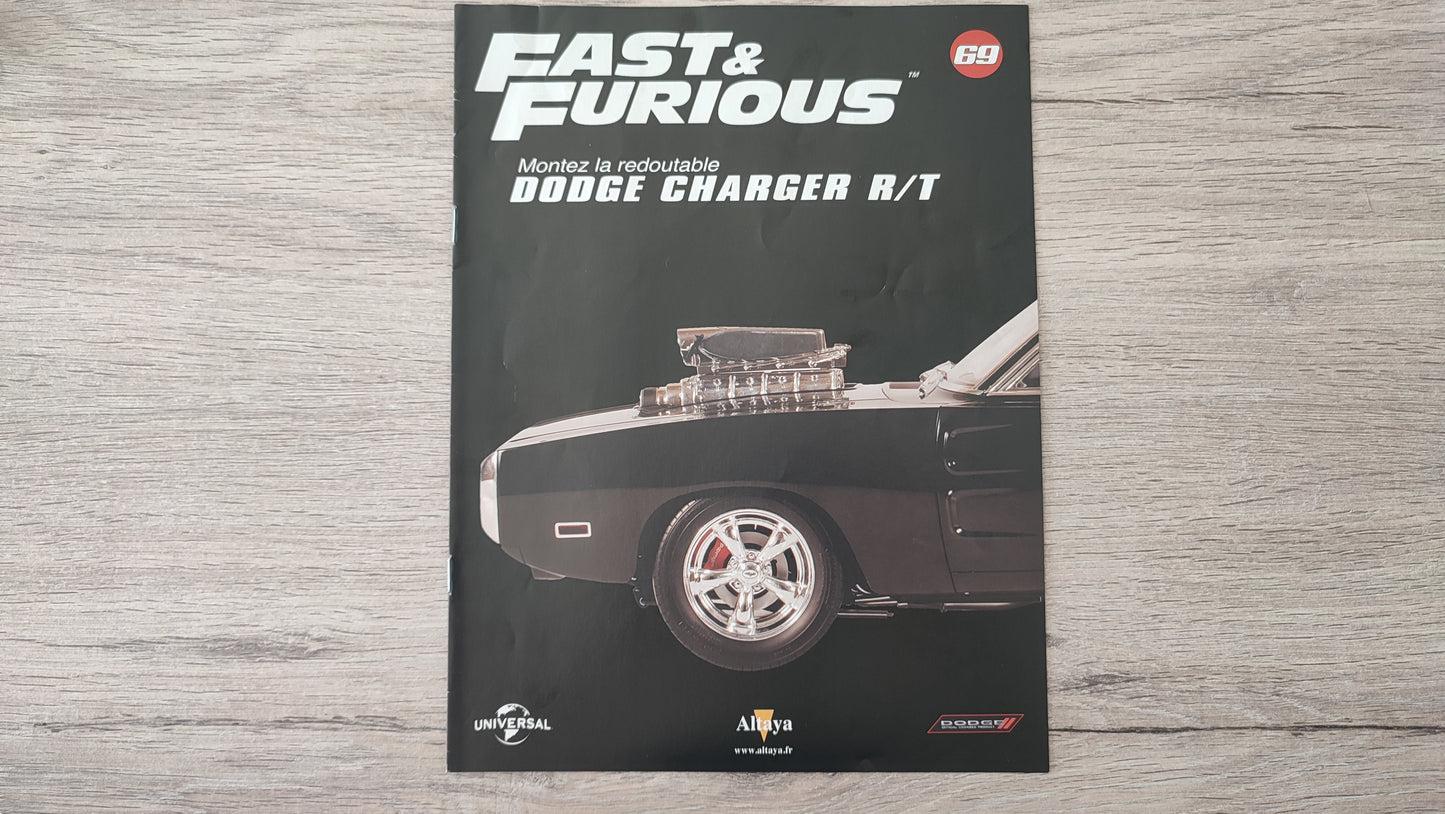 Fascicule seul sans pièce numéro 69 n°69 Dodge Charger R/T Fast & Furious 1/8 1/8e 1/8ème Altaya #E05