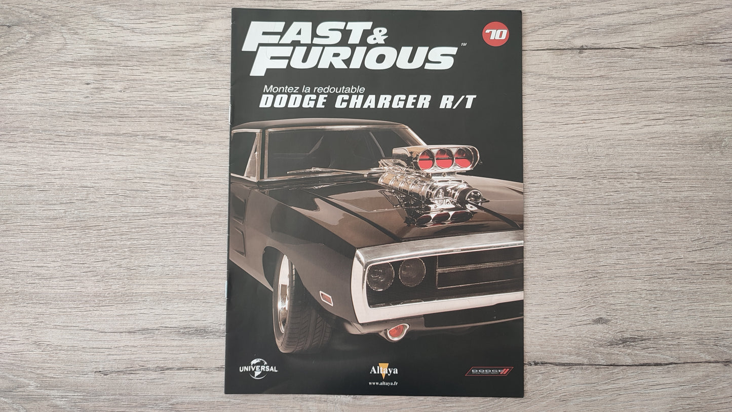 Fascicule seul sans pièce numéro 70 n°70 Dodge Charger R/T Fast & Furious 1/8 1/8e 1/8ème Altaya #E05