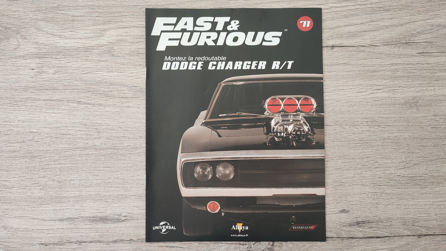 Fascicule seul sans pièce numéro 71 n°71 Dodge Charger R/T Fast & Furious 1/8 1/8e 1/8ème Altaya #E05