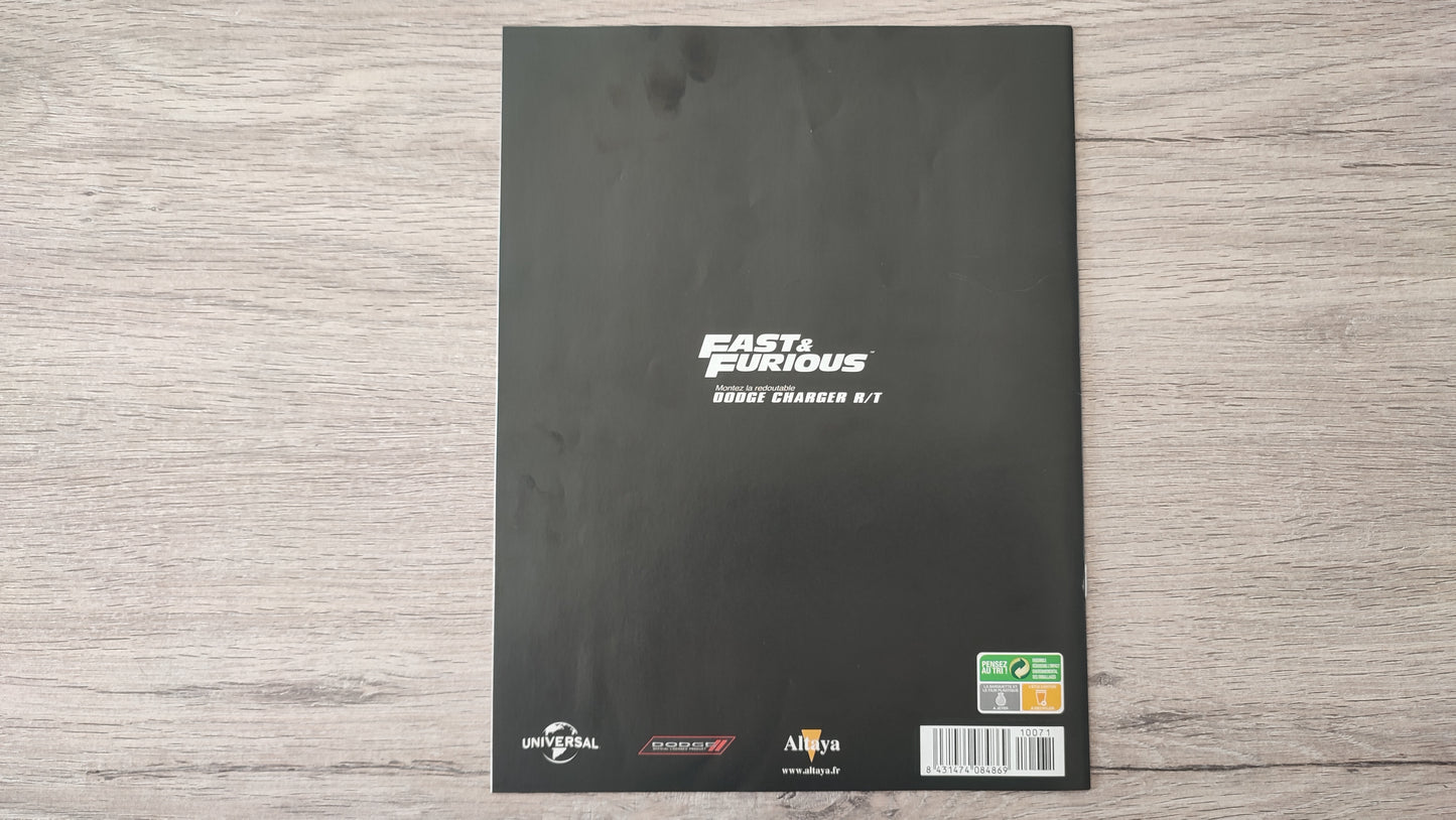Fascicule seul sans pièce numéro 71 n°71 Dodge Charger R/T Fast & Furious 1/8 1/8e 1/8ème Altaya #E05