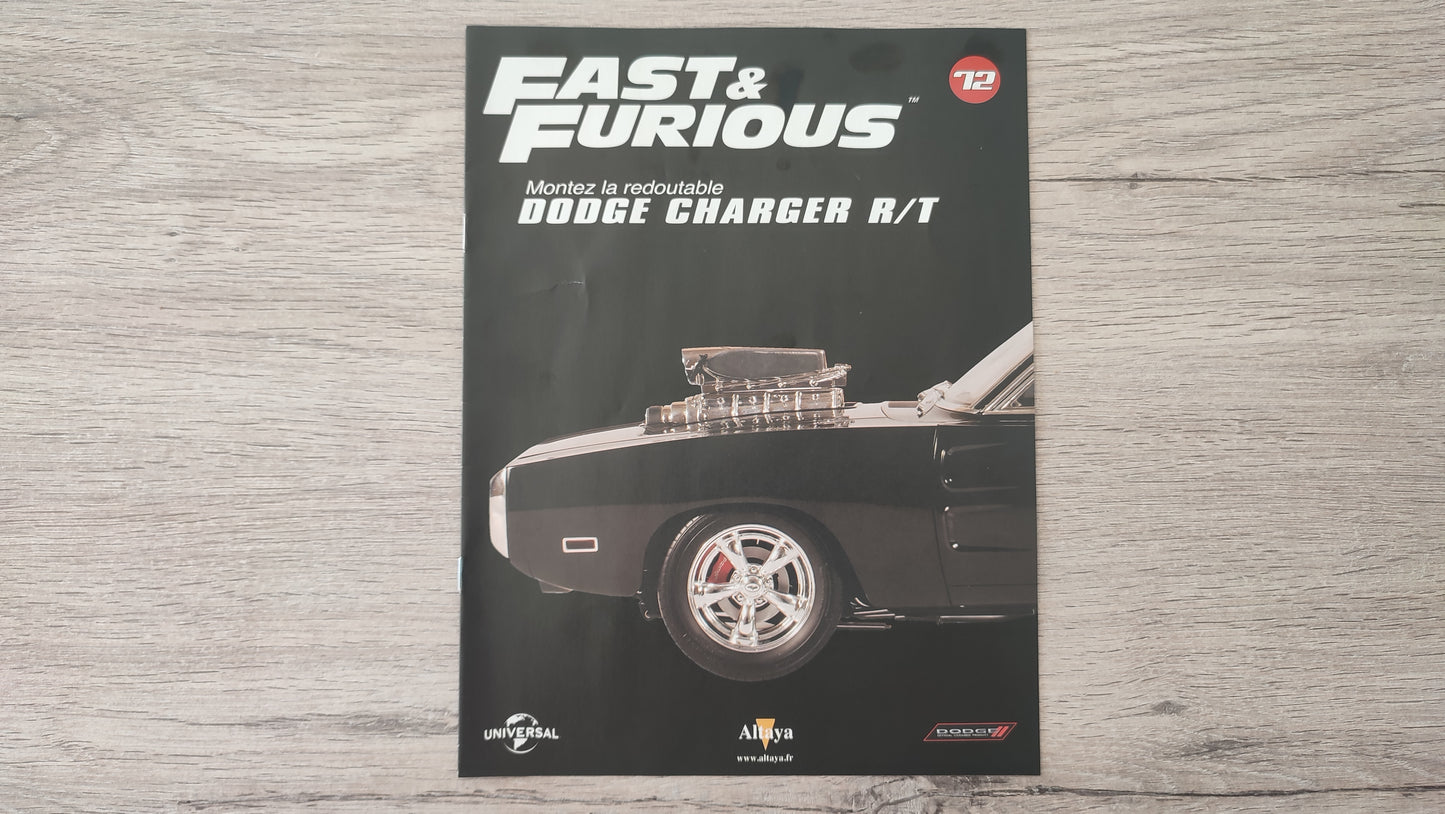 Fascicule seul sans pièce numéro 72 n°72 Dodge Charger R/T Fast & Furious 1/8 1/8e 1/8ème Altaya #E05