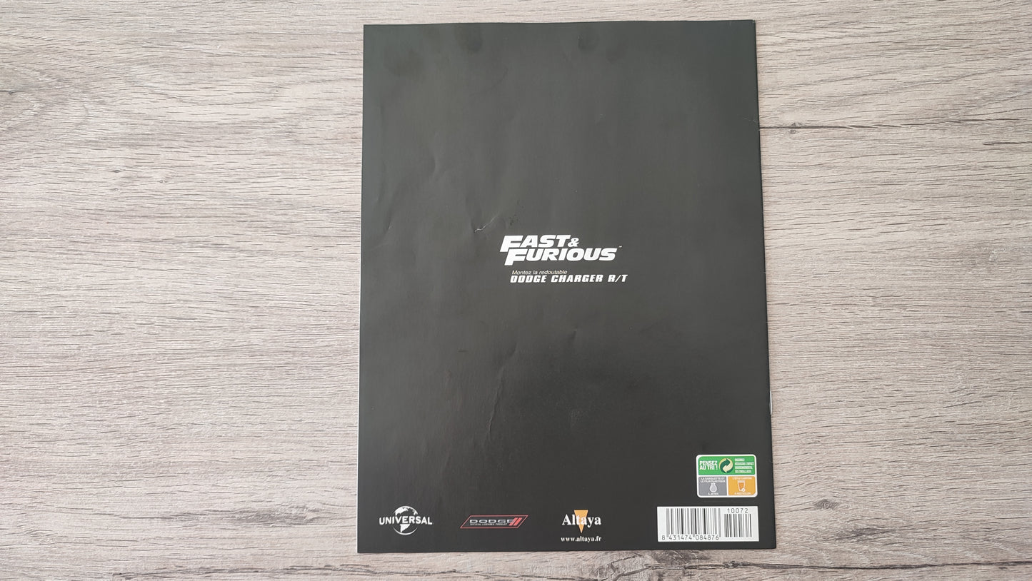 Fascicule seul sans pièce numéro 72 n°72 Dodge Charger R/T Fast & Furious 1/8 1/8e 1/8ème Altaya #E05