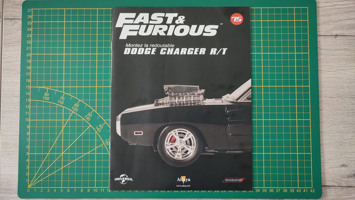 Fascicule seul sans pièce numéro 75 n°75 Dodge Charger R/T Fast & Furious 1/8 1/8e 1/8ème Altaya #E05