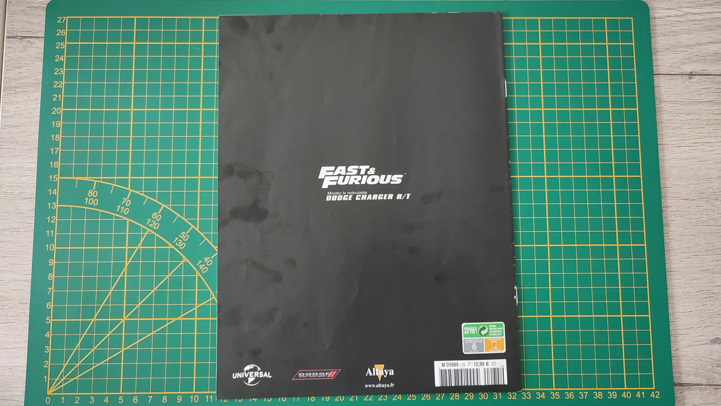 Fascicule seul sans pièce numéro 75 n°75 Dodge Charger R/T Fast & Furious 1/8 1/8e 1/8ème Altaya #E05