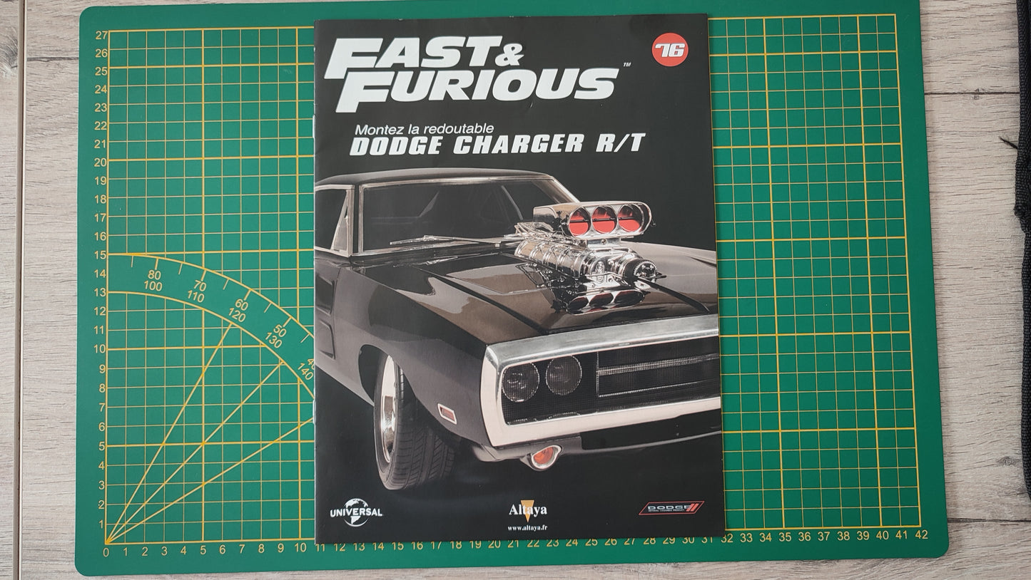 Fascicule seul sans pièce numéro 76 n°76 Dodge Charger R/T Fast & Furious 1/8 1/8e 1/8ème Altaya #E05