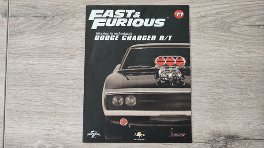 Fascicule seul sans pièce numéro 77 n°77 Dodge Charger R/T Fast & Furious 1/8 1/8e 1/8ème Altaya #E05