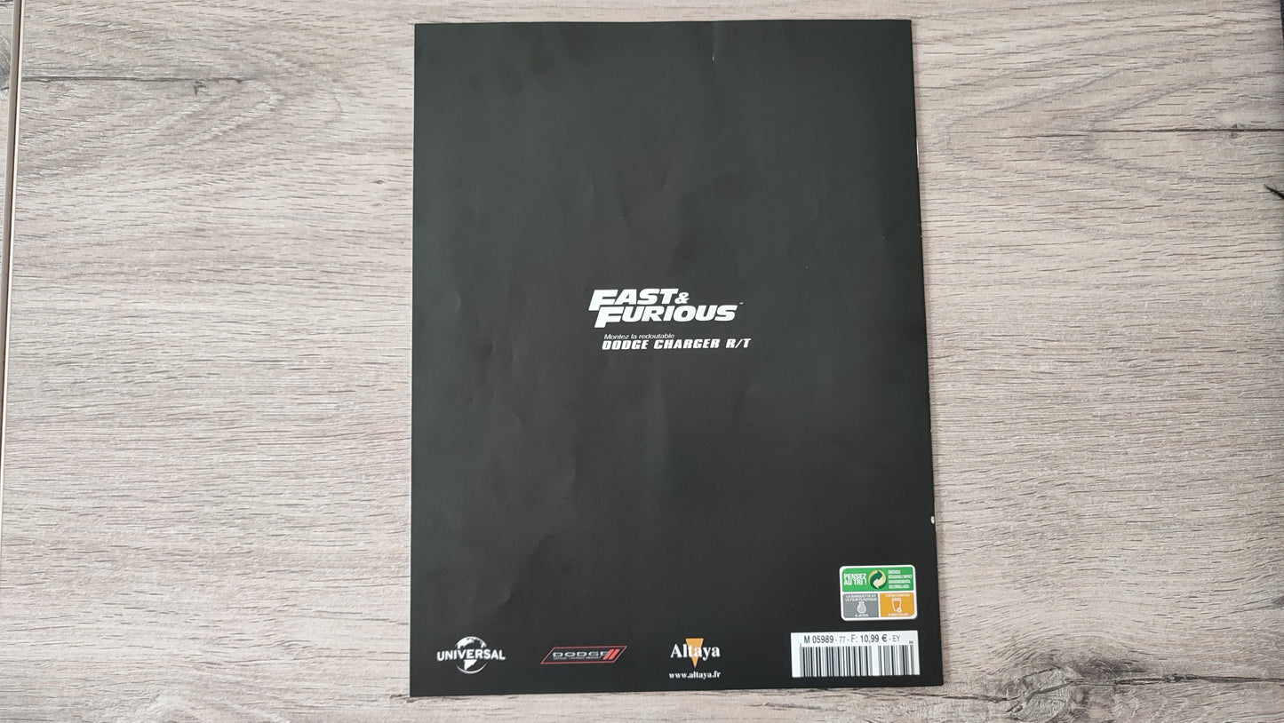 Fascicule seul sans pièce numéro 77 n°77 Dodge Charger R/T Fast & Furious 1/8 1/8e 1/8ème Altaya #E05