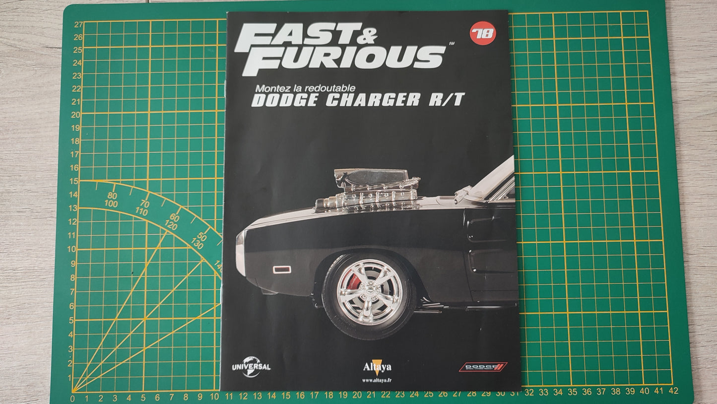 Fascicule seul sans pièce numéro 78 n°78 Dodge Charger R/T Fast & Furious 1/8 1/8e 1/8ème Altaya #E05