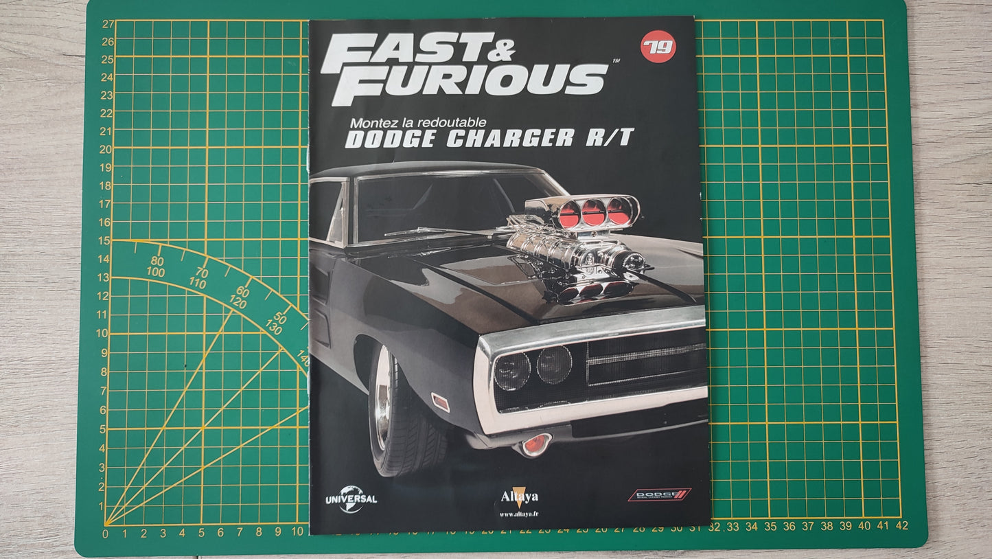 Fascicule seul sans pièce numéro 79 n°79 Dodge Charger R/T Fast & Furious 1/8 1/8e 1/8ème Altaya #E05
