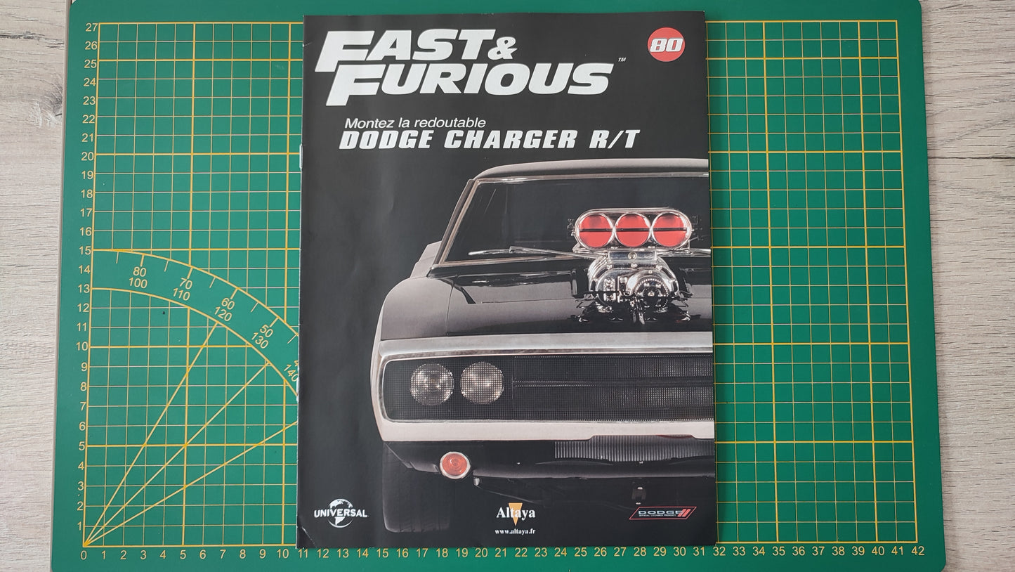 Fascicule seul sans pièce numéro 80 n°80 Dodge Charger R/T Fast & Furious 1/8 1/8e 1/8ème Altaya #E05