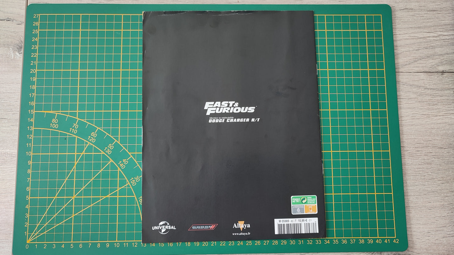 Fascicule seul sans pièce numéro 80 n°80 Dodge Charger R/T Fast & Furious 1/8 1/8e 1/8ème Altaya #E05