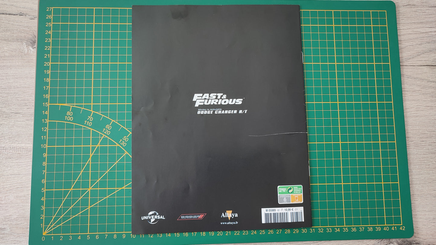 Fascicule seul sans pièce numéro 81 n°81 Dodge Charger R/T Fast & Furious 1/8 1/8e 1/8ème Altaya #E05