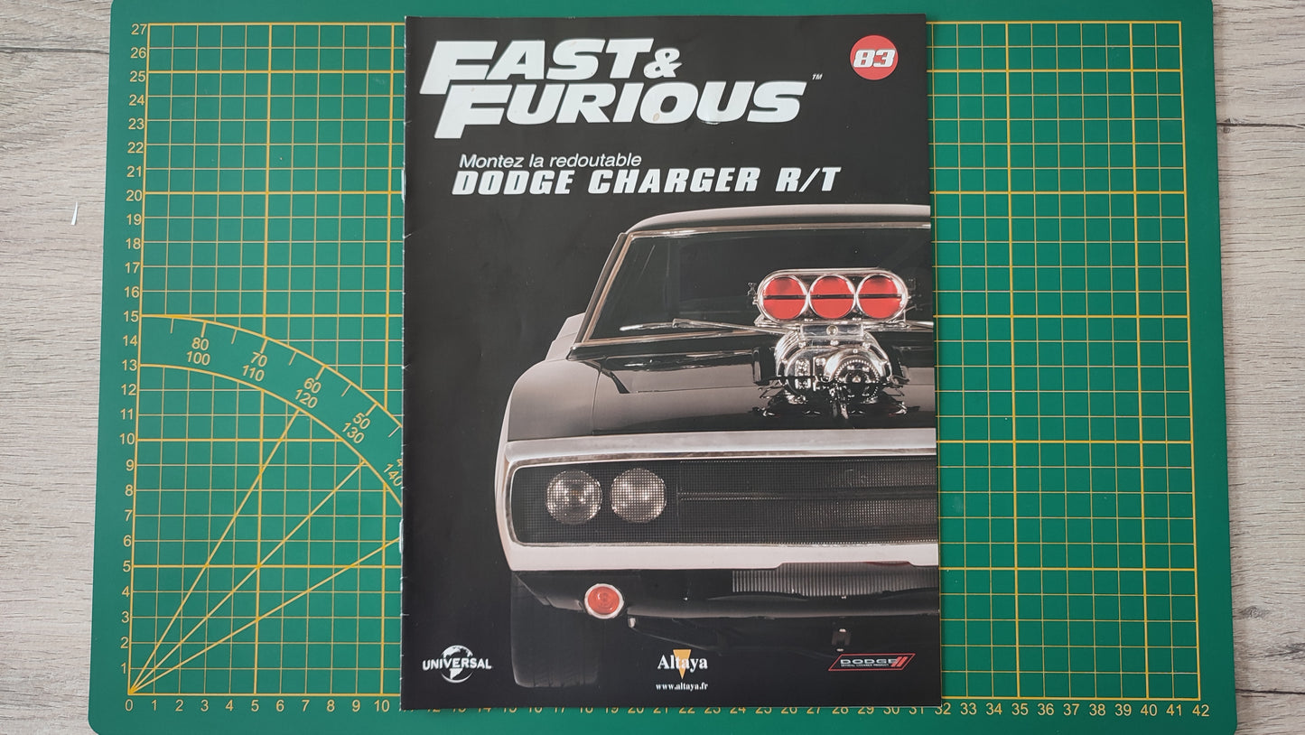 Fascicule seul sans pièce numéro 83 n°83 Dodge Charger R/T Fast & Furious 1/8 1/8e 1/8ème Altaya #E05