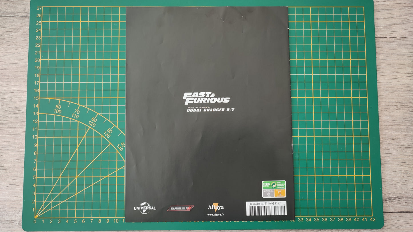 Fascicule seul sans pièce numéro 85 n°85 Dodge Charger R/T Fast & Furious 1/8 1/8e 1/8ème Altaya #E05