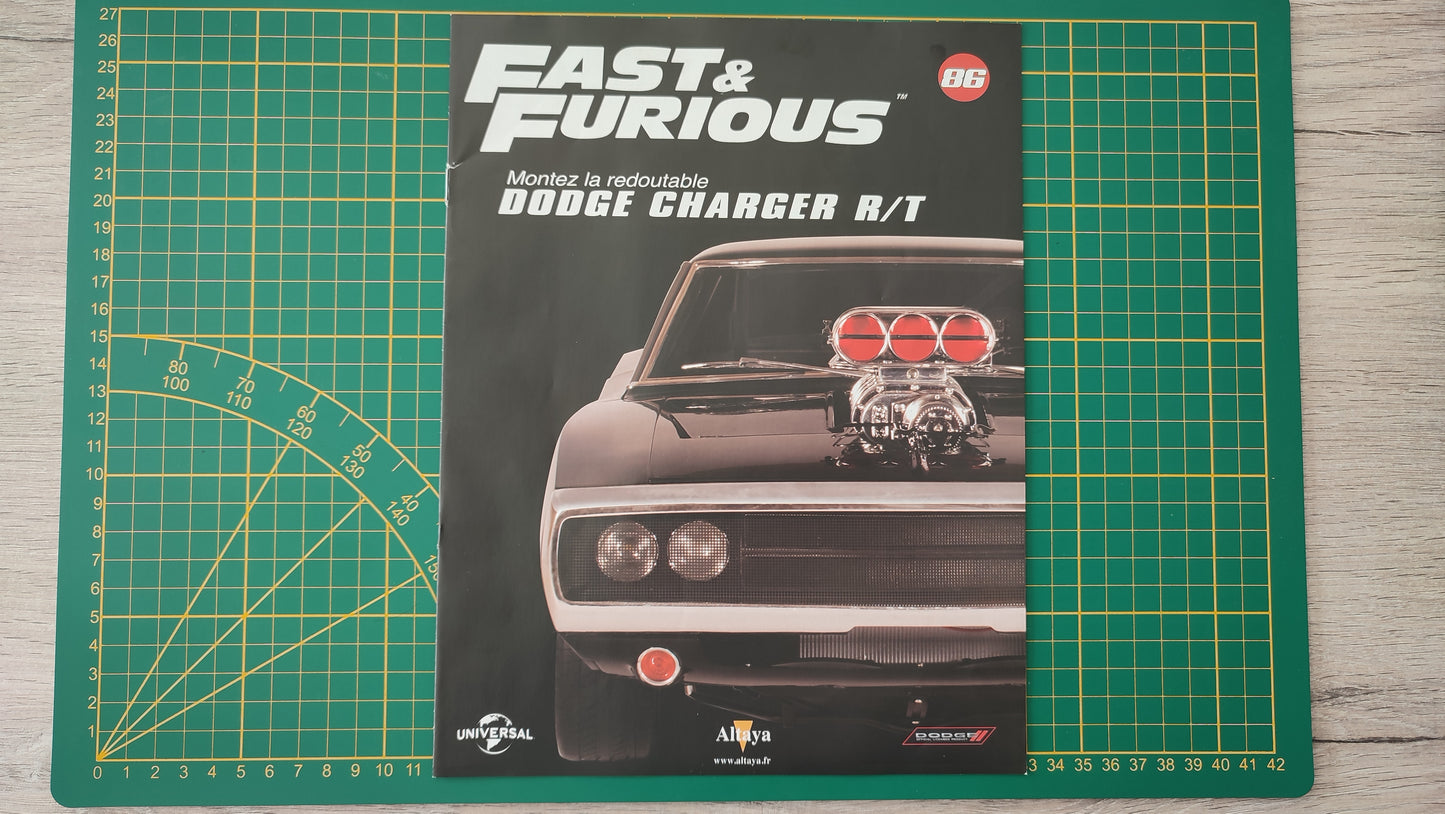 Fascicule seul sans pièce numéro 86 n°86 Dodge Charger R/T Fast & Furious 1/8 1/8e 1/8ème Altaya #E05